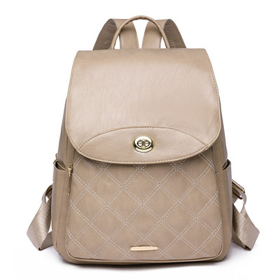 Vintage sieviešu mugursoma Pu ādas soma Sieviešu mugursoma Modes skolas soma meitenēm Augstas kvalitātes brīvā laika plecu soma Sac A Dos