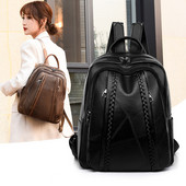 Női kiváló minőségű puha bőr könyves iskolatáskák tinédzser lányoknak Sac A Dos Travel hátizsák Az új prémium PU női hátizsák