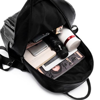 Дамски висококачествени ученически чанти от мека кожа за тийнейджърки Sac A Dos Travel раница Новата премиум PU дамска раница
