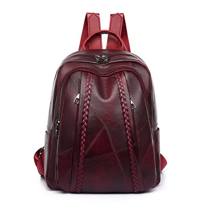 Női kiváló minőségű puha bőr könyves iskolatáskák tinédzser lányoknak Sac A Dos Travel hátizsák Az új prémium PU női hátizsák