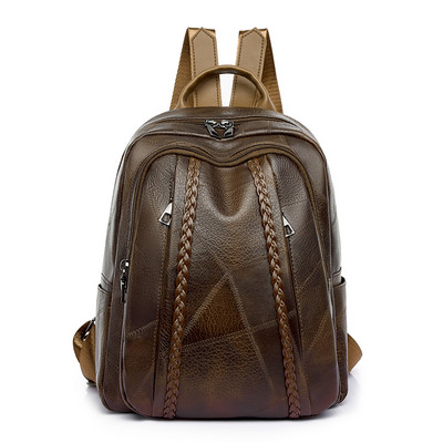 Női kiváló minőségű puha bőr könyves iskolatáskák tinédzser lányoknak Sac A Dos Travel hátizsák Az új prémium PU női hátizsák
