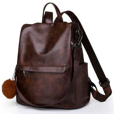 Rucsacuri din piele de calitate pentru femei pentru fete Sac A Dos Rucsac casual negru Rucsac vintage Genți de școală pentru fete Mochila