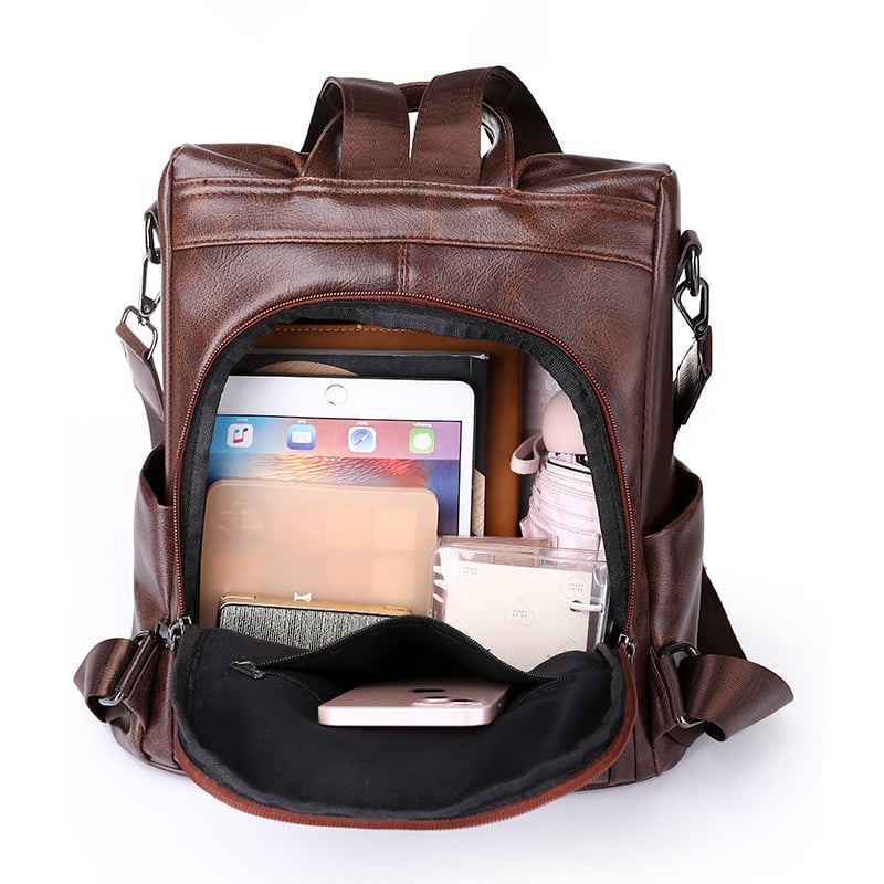 Rucsacuri din piele de calitate pentru femei pentru fete Sac A Dos Rucsac casual negru Rucsac vintage Genți de școală pentru fete Mochila