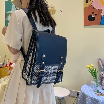 Нова дамска раница от памук и лен Дамска чанта за пътуване Раници Ученическа чанта за тийнейджърки Едноцветна чанта за книги Mochila чанта за книги