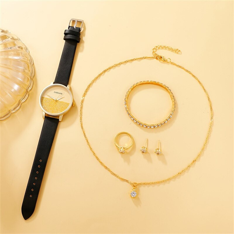 6db szett karóra Női divat Elegáns karóra Luxus strasszkő kvarc óra lányoknak női óra Montre Femme