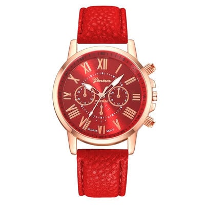 Reloj Mujer 2023 divatos női órák Női piros bőr kvarc karóra női üzleti alkalmi karóra Relogio Feminino