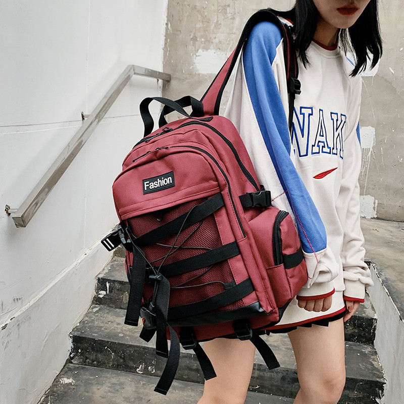 Uus suure mahutavusega mitme taskuga puuvillane ja linane naiste seljakott Preppy stiilis ruuduline koolikott Kolledži üliõpilaste sülearvuti seljakott