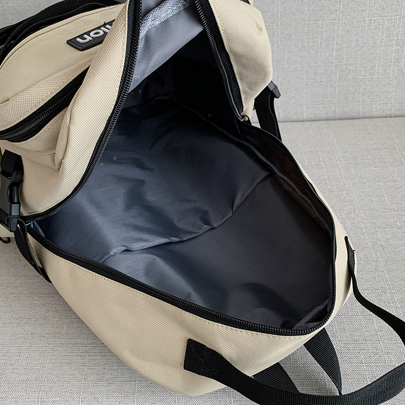 Uus suure mahutavusega mitme taskuga puuvillane ja linane naiste seljakott Preppy stiilis ruuduline koolikott Kolledži üliõpilaste sülearvuti seljakott