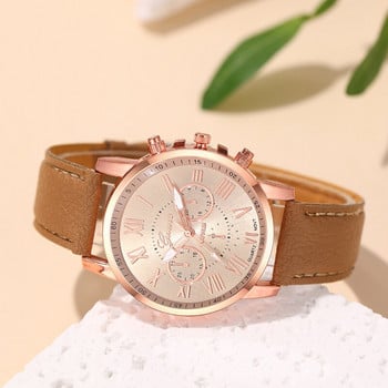 Reloj Mujer Fashion Γυναικεία Ρολόγια Γυναικεία Business Casual Δερμάτινο Ρολόι Καρπού Χαλαζία Γυναικείο Ρολόι Φόρεμα Relogio Feminino