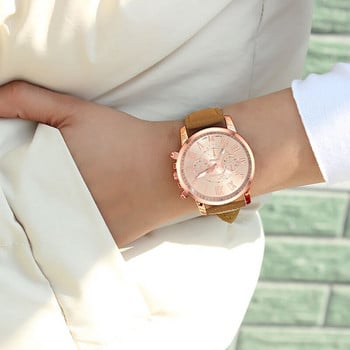 Reloj Mujer Fashion Γυναικεία Ρολόγια Γυναικεία Business Casual Δερμάτινο Ρολόι Καρπού Χαλαζία Γυναικείο Ρολόι Φόρεμα Relogio Feminino