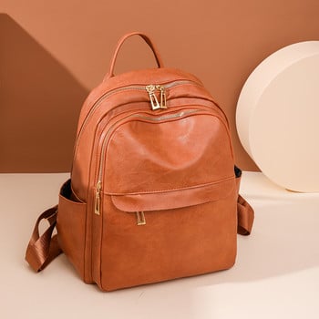 Висококачествена чанта за през рамо за свободното време Sac A Dos Vintage раница Дамска чанта от изкуствена кожа Дамска раница Модна ученическа чанта за момичета