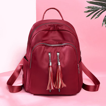 Дамска чанта през рамо Едноцветна ученическа чанта за тийнейджърка Нова тенденция Дамска раница Ежедневна класическа дамска раница Мода