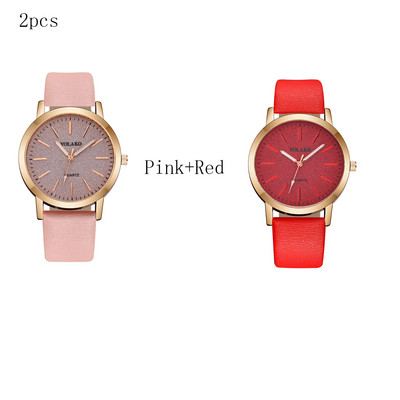 2 komada ženskih satova Marka luksuznih modnih ženskih kožnih satova Ženski ženski kvarcni ručni satovi Montre Femme