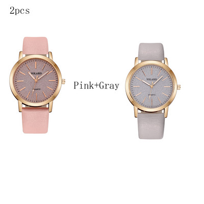 2 komada ženskih satova Marka luksuznih modnih ženskih kožnih satova Ženski ženski kvarcni ručni satovi Montre Femme