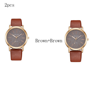 2 komada ženskih satova Marka luksuznih modnih ženskih kožnih satova Ženski ženski kvarcni ručni satovi Montre Femme