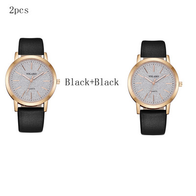 2 komada ženskih satova Marka luksuznih modnih ženskih kožnih satova Ženski ženski kvarcni ručni satovi Montre Femme