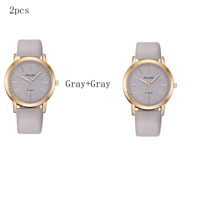 2 komada ženskih satova Marka luksuznih modnih ženskih kožnih satova Ženski ženski kvarcni ručni satovi Montre Femme