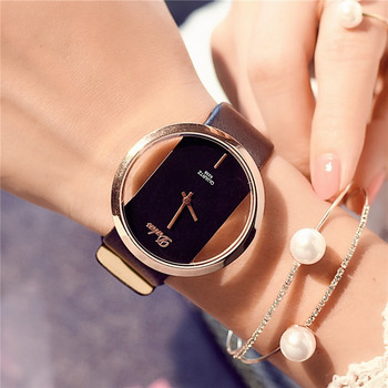 Διάσημο ρολόι για γυναίκες Πολυτελές δερμάτινο ρολόι με λουράκι με σκελετό Ρολόι φόρεμα Ρολόι Casual Quartz Ρολόι από ανοξείδωτο ατσάλι часы женские
