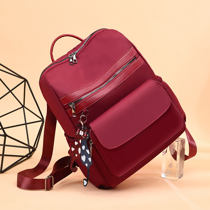 Női hátizsák alkalmi új trend női hátizsák iskolatáskák tinédzser diák női válltáska egyszínű hátizsák nylon szövet