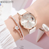 Női divatos fehér óra kvarc bőr női karórák, 2022, új, márka egyszerű számtárcsázó női óra Montre Femme