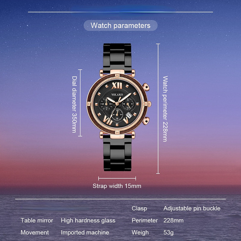 Luksuslikud naiste käekellad Magnetic Starry Sky Naiste Kell Kvarts Käekell Mood 3 Silma Naiste Käekell Kingitus Relogio Feminino