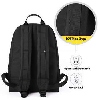 Κλασικές μαύρες ντιζάιν τσάντες ανδρικές νάιλον ανδρικές τσάντες πλάτης σχολικής τσάντας μεγάλης χωρητικότητας Basic Casual σακίδιο πλάτης για φορητό υπολογιστή