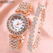 Sieviešu rokassprādzes Pulkstenis Tērauda Siksna Mīlestība Tērauda Josta Rhinestone Quartz Rokas pulkstenis Sieviešu pulkstenis Pulkstenis sievietēm Relógio Feminino