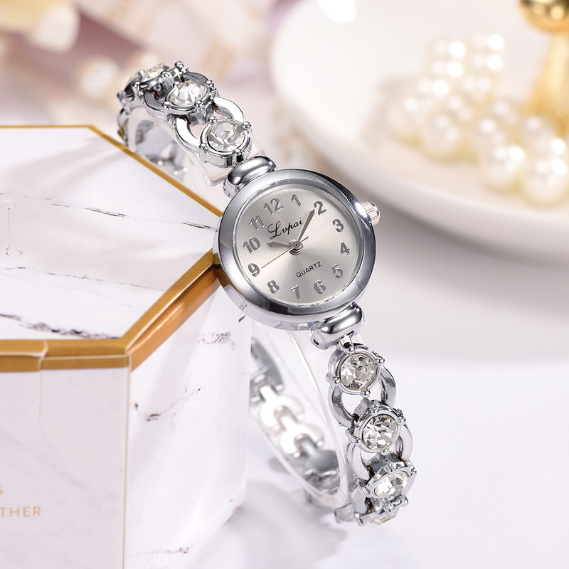 Vente Chaude De Mode De Luxe Sieviešu Montres Femmes Rokassprādze Montre Pulkstenis Crystal Diamond Nerūsējošā tērauda Sieviešu pulksteņi Luksusa