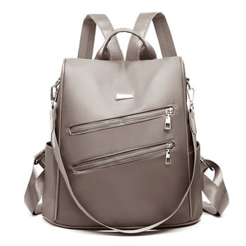 Дамска раница Едноцветна тийнейджърска ученическа чанта Дамска чанта през рамо Раница Нова тенденция 2021 г. Модна дамска раница с голям капацитет