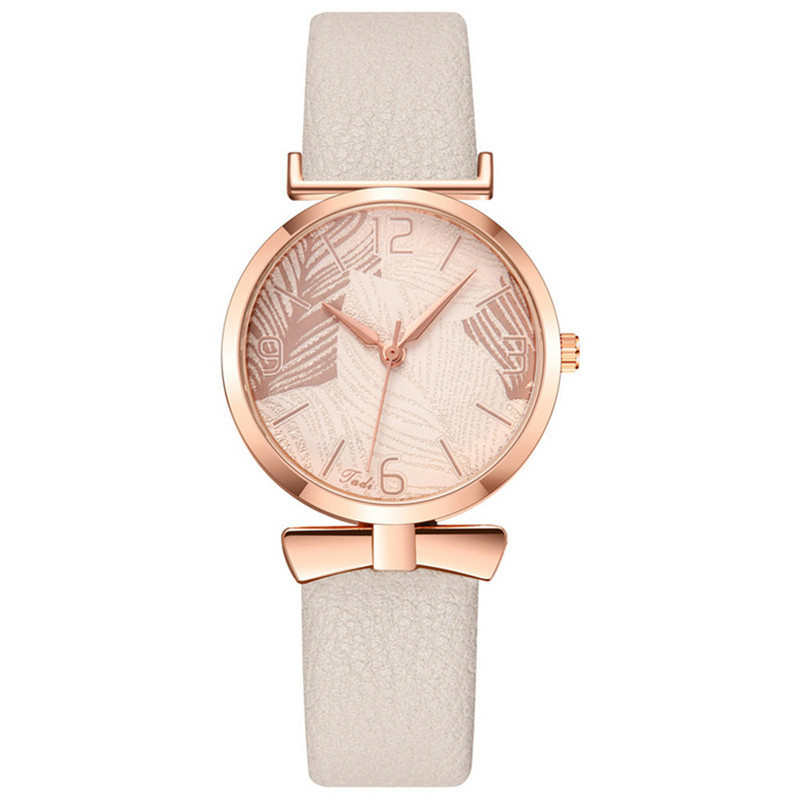 Sat s narukvicom Ženski remen Kvarcni satovi Ženski digitalni uzorak lišća Modni ženski ručni sat Ženski sat Montre Femme