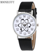 Női karórák Kreatív dizájn vegyi elem markerek molekulamintás órák bőrpánt kvarc karórák női órák