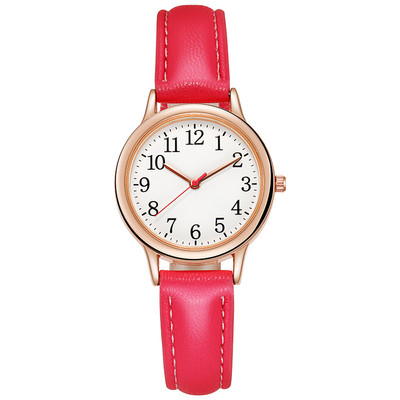 Japan Movement Női Kvarc óra Arab számok Egyszerű számlap PU bőr szíj Lady Candy Szín Montre Femme Reloj Mujer