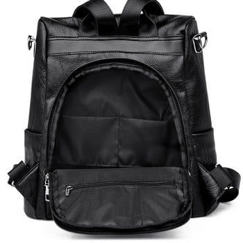 Дамска чанта Дамска раница през рамо mochila Дамска раница 2021 Голяма раница за пътуване PU кожена чанта Ученическа чанта за момичета