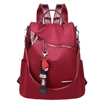 Нова ученическа чанта от 2021 г. за тийнейджърки, ученическа раница, дамска модна найлонова дамска раница, чанта за рамо против кражба