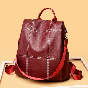 Дамска чанта Ученическа чанта за момичета Дамска чанта Женска раница през рамо mochila Дамска раница 2021 Голяма туристическа раница PU кожа