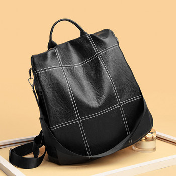 Дамска чанта Ученическа чанта за момичета Дамска чанта Женска раница през рамо mochila Дамска раница 2021 Голяма туристическа раница PU кожа