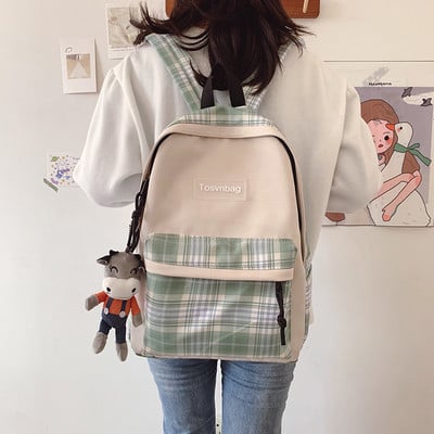 Tinédzser lányoknak iskolai hátizsák, női, új, 2021-es divatos nylon női hátizsák, lopásgátló válltáska, új iskolatáska