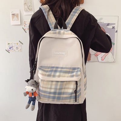 Tinédzser lányoknak iskolai hátizsák, női, új, 2021-es divatos nylon női hátizsák, lopásgátló válltáska, új iskolatáska