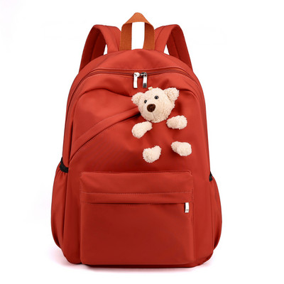 Στείλτε χαριτωμένα αρκουδάκια Νέα μόδα Αδιάβροχο νάιλον Γυναικείο σακίδιο πλάτης Unisex Σακίδιο πλάτης Laptop με πολλές τσέπες Μαθητική τσάντα μεγάλης χωρητικότητας