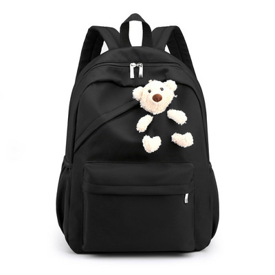 Στείλτε χαριτωμένα αρκουδάκια Νέα μόδα Αδιάβροχο νάιλον Γυναικείο σακίδιο πλάτης Unisex Σακίδιο πλάτης Laptop με πολλές τσέπες Μαθητική τσάντα μεγάλης χωρητικότητας
