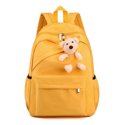 Στείλτε χαριτωμένα αρκουδάκια Νέα μόδα Αδιάβροχο νάιλον Γυναικείο σακίδιο πλάτης Unisex Σακίδιο πλάτης Laptop με πολλές τσέπες Μαθητική τσάντα μεγάλης χωρητικότητας