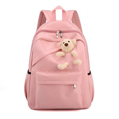 Στείλτε χαριτωμένα αρκουδάκια Νέα μόδα Αδιάβροχο νάιλον Γυναικείο σακίδιο πλάτης Unisex Σακίδιο πλάτης Laptop με πολλές τσέπες Μαθητική τσάντα μεγάλης χωρητικότητας