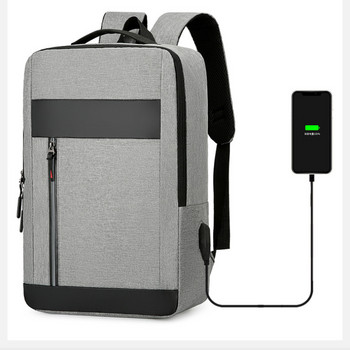 2023 Нова мъжка водоустойчива раница USB ученическа раница 15,6-инчова раница за лаптоп Мъжка чанта за книги Чанти Мъжка стилна раница