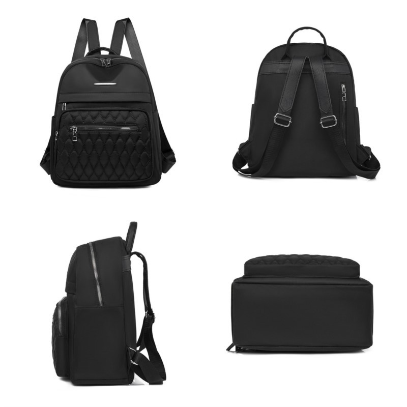 Női hátizsák iskolai válltáska tinédzser lányoknak, dupla cipzáras hátizsákok Kiváló minőségű Oxford nagy kapacitású utazási hátizsákok