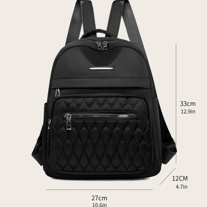 Női hátizsák iskolai válltáska tinédzser lányoknak, dupla cipzáras hátizsákok Kiváló minőségű Oxford nagy kapacitású utazási hátizsákok