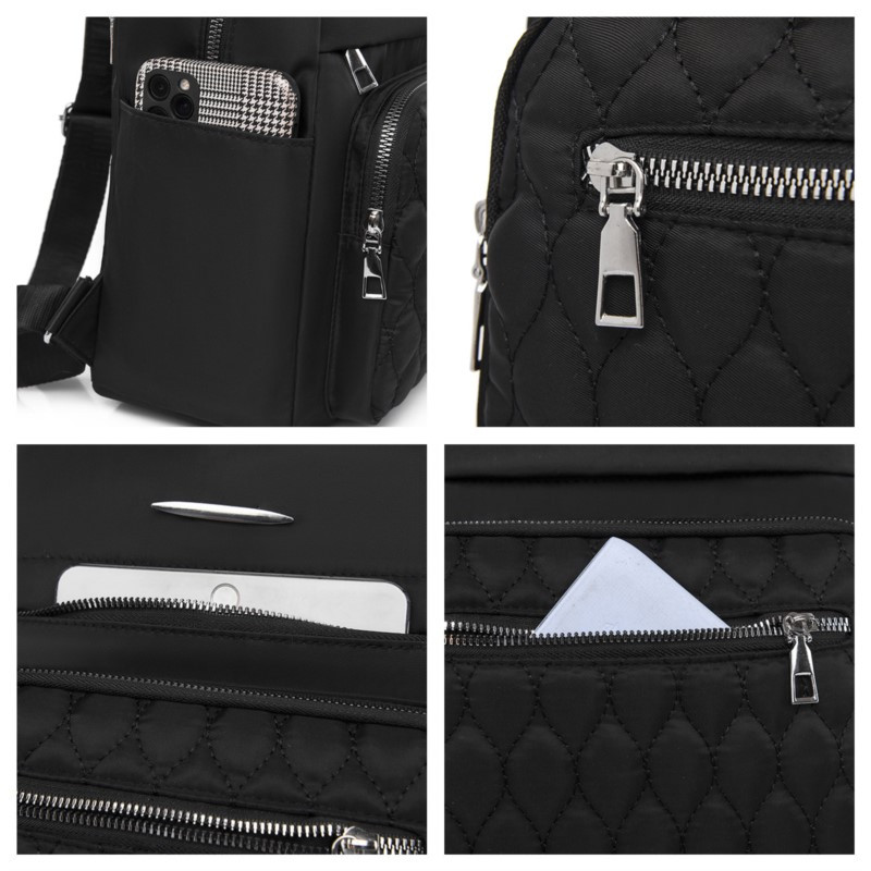 Női hátizsák iskolai válltáska tinédzser lányoknak, dupla cipzáras hátizsákok Kiváló minőségű Oxford nagy kapacitású utazási hátizsákok