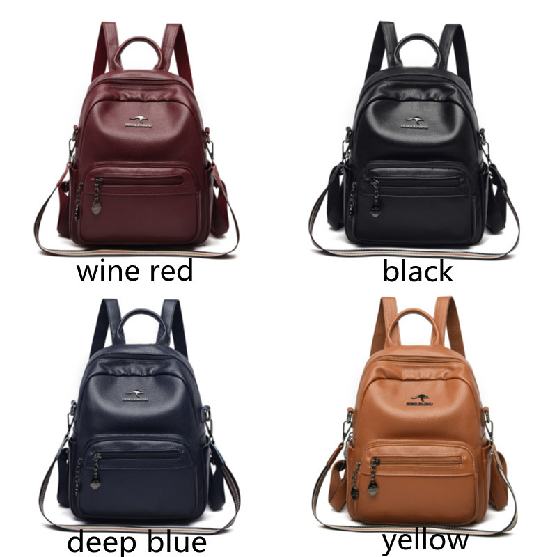 Alkalmi női hátizsák erszényes bőr lopásgátló hátizsák Mochila Feminina könnyű iskolai válltáska tinédzser lányoknak