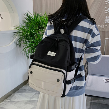 Ученически раници за тийнейджъри Момичета Момчета Пътуване Многофункционална дамска раница Модна младежка корейска чанта през рамо Раница за лаптоп
