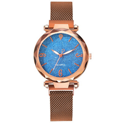 Reloj Mujer luksusa modes sieviešu rokas pulkstenis ar purpursarkanu ciparnīcu kvarca rokas pulkstenis, vienkāršs rozā zelta sieta jostas magnētiskais sieviešu pulkstenis Relogio Feminino