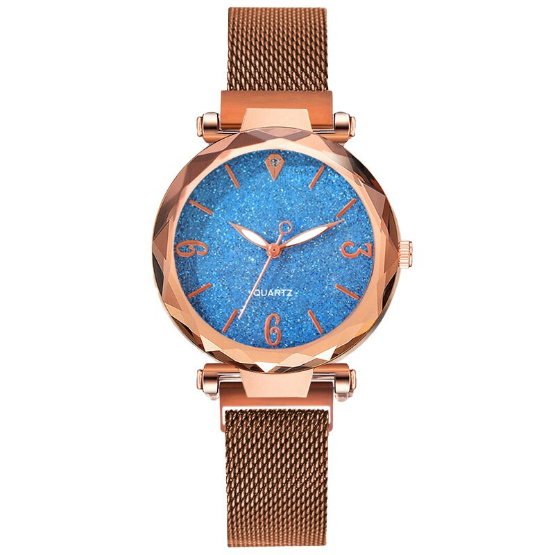 Reloj Mujer luksusa modes sieviešu rokas pulkstenis ar purpursarkanu ciparnīcu kvarca rokas pulkstenis, vienkāršs rozā zelta sieta jostas magnētiskais sieviešu pulkstenis Relogio Feminino